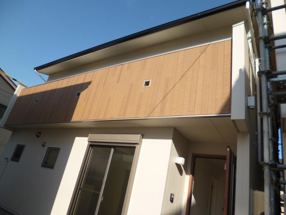 Local appearance photo. Wood modern designer house