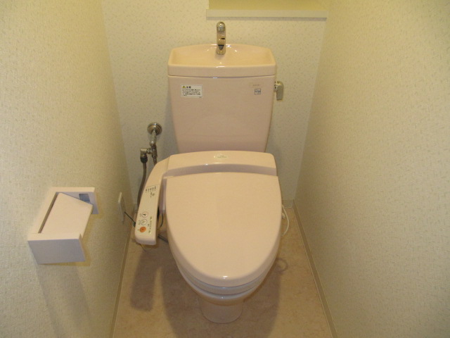 Toilet. With hot water wash