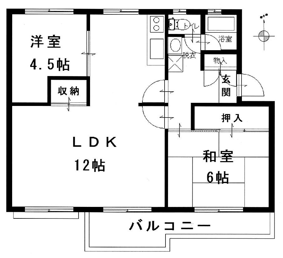 Floor plan. 2LDK, Price 5.5 million yen, Occupied area 70.68 sq m , Balcony area 8.34 sq m
