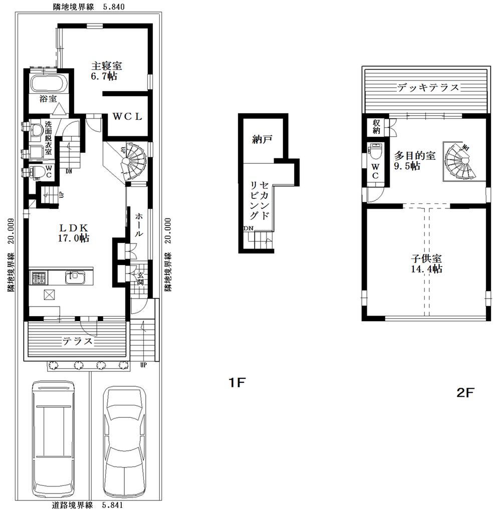 Floor plan. 39,800,000 yen, 3LDK + S (storeroom), Land area 116.83 sq m , Building area 100.17 sq m in January 2007 completed