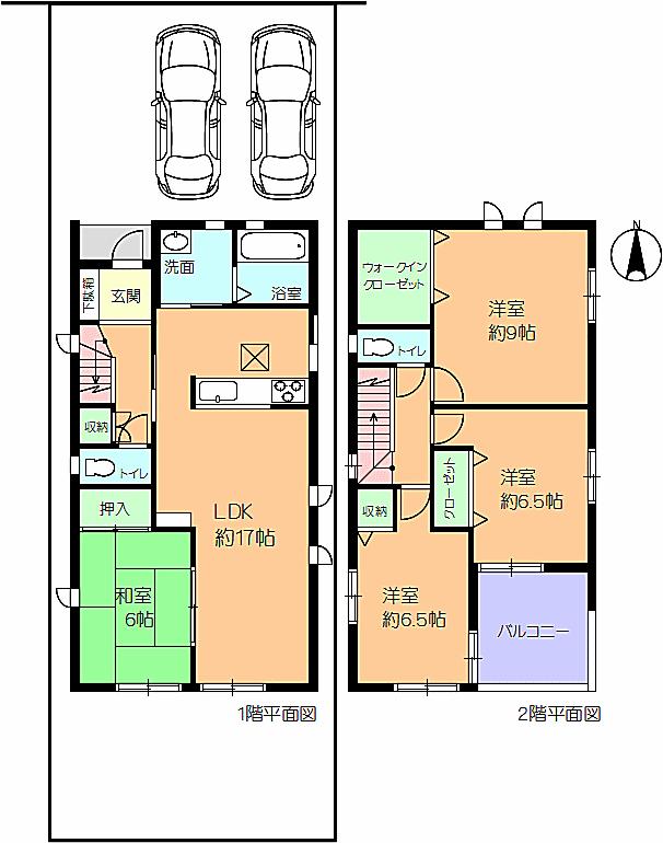 Floor plan. 38,800,000 yen, 4LDK, Land area 141.74 sq m , Building area 102.87 sq m