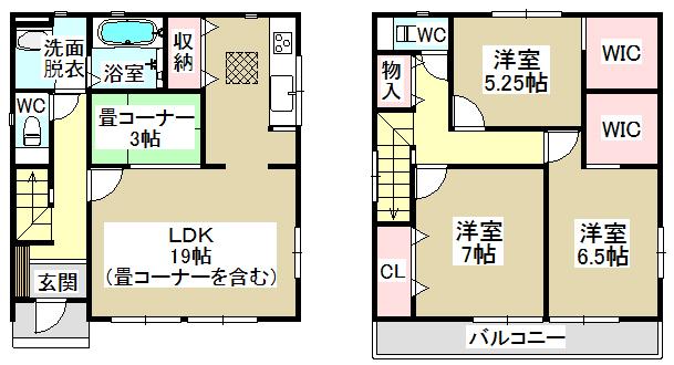 Floor plan. 31.5 million yen, 3LDK, Land area 138.69 sq m , Building area 98.55 sq m
