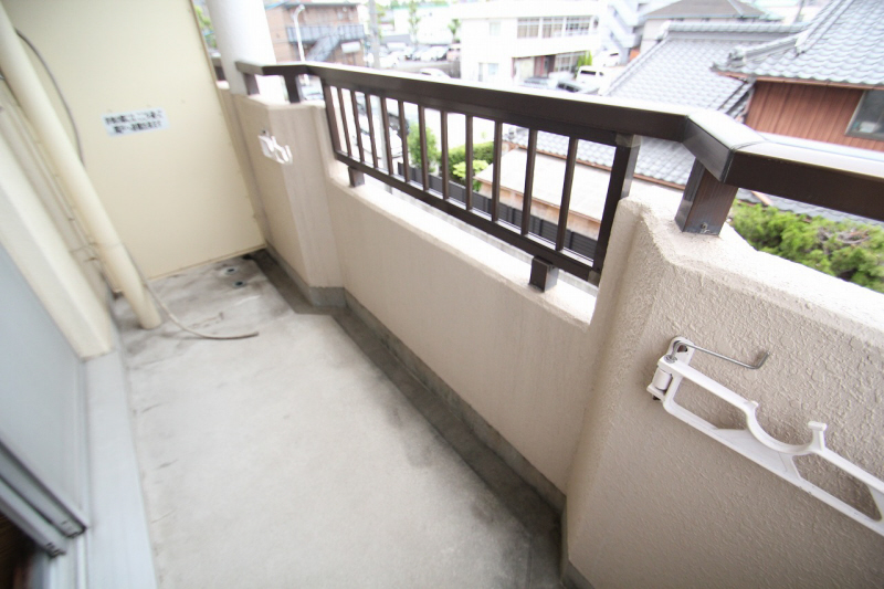 Balcony. Washing really can be fun.