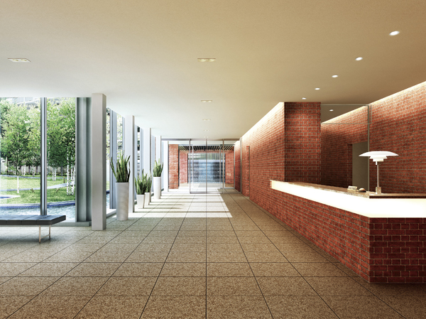 Features of the building. Concierge counter with a wide range of service functions. (Introduction is free of charge. Service contents to introduce include those paid) / Rendering