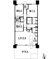 Floor: 3LDK + WTC + home closet, occupied area: 83.64 sq m, Price: 36.7 million yen