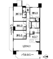 Floor: 4LDK + SIC + WIC, the occupied area: 87.87 sq m, Price: 37,700,000 yen ・ 38,100,000 yen