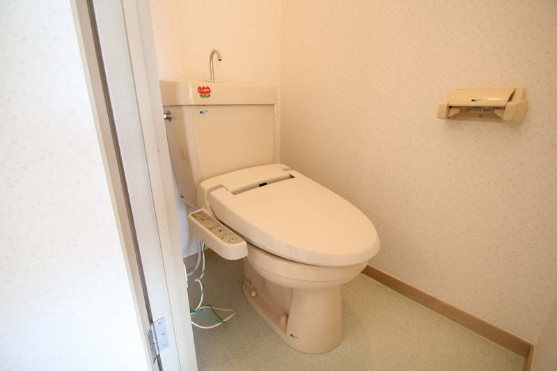 Toilet. It is a toilet with a heated cleaning toilet seat.