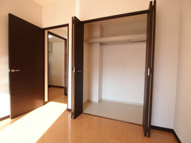 Living and room. Walk-in closet