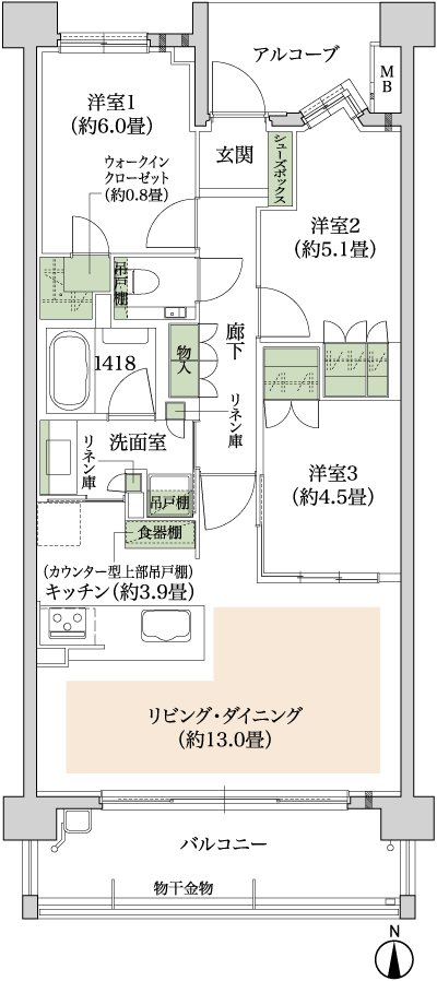 Floor: 3LDK + WIC, the occupied area: 73.34 sq m, Price: 34,990,000 yen ・ 38,980,000 yen