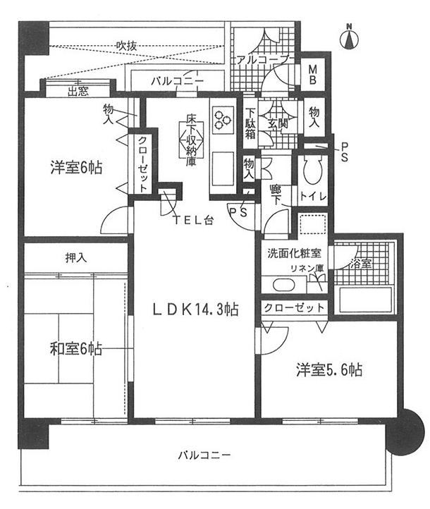 Floor plan. 3LDK, Price 23.8 million yen, Footprint 70.9 sq m , Balcony area 17.39 sq m