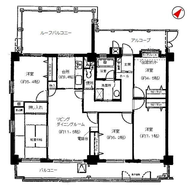 Floor plan. 5LDK, Price 22,800,000 yen, Footprint 100.11 sq m , Balcony area 17.79 sq m