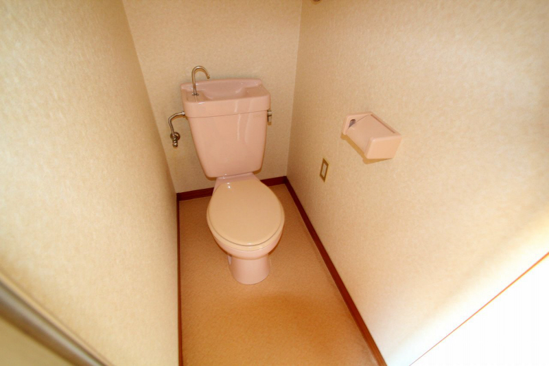 Toilet. It is a restroom with cleanliness. 