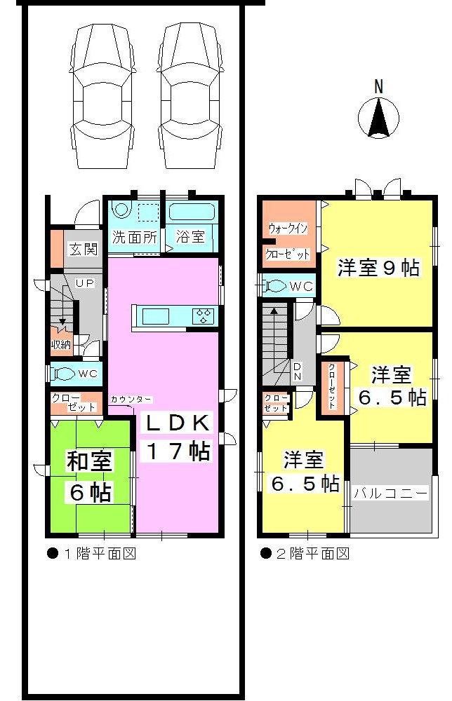 Floor plan. (1 Building), Price 38,800,000 yen, 4LDK, Land area 141.89 sq m , Building area 102.87 sq m