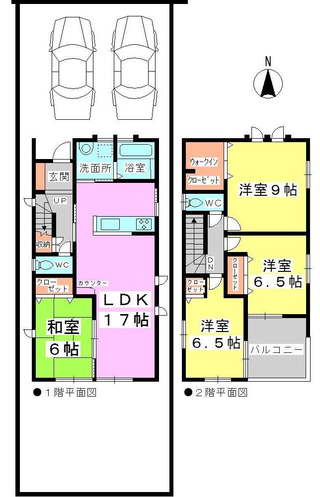 Floor plan. (1 Building), Price 38,800,000 yen, 4LDK, Land area 141.89 sq m , Building area 102.87 sq m