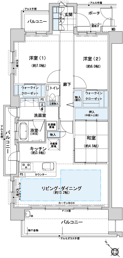 Floor: 3LDK, occupied area: 82.03 sq m, Price: TBD