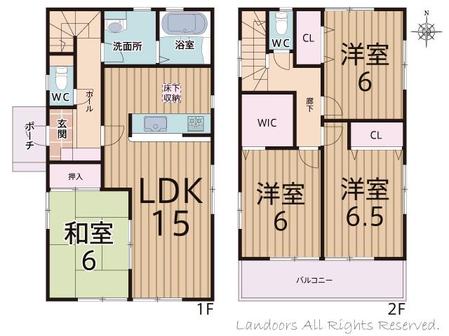 Floor plan. 29,800,000 yen, 4LDK, Land area 135 sq m , Building area 96.9 sq m floor plan