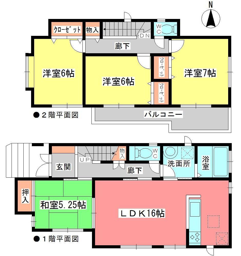 Floor plan. (A Building), Price 31,800,000 yen, 4LDK, Land area 113.14 sq m , Building area 98.56 sq m