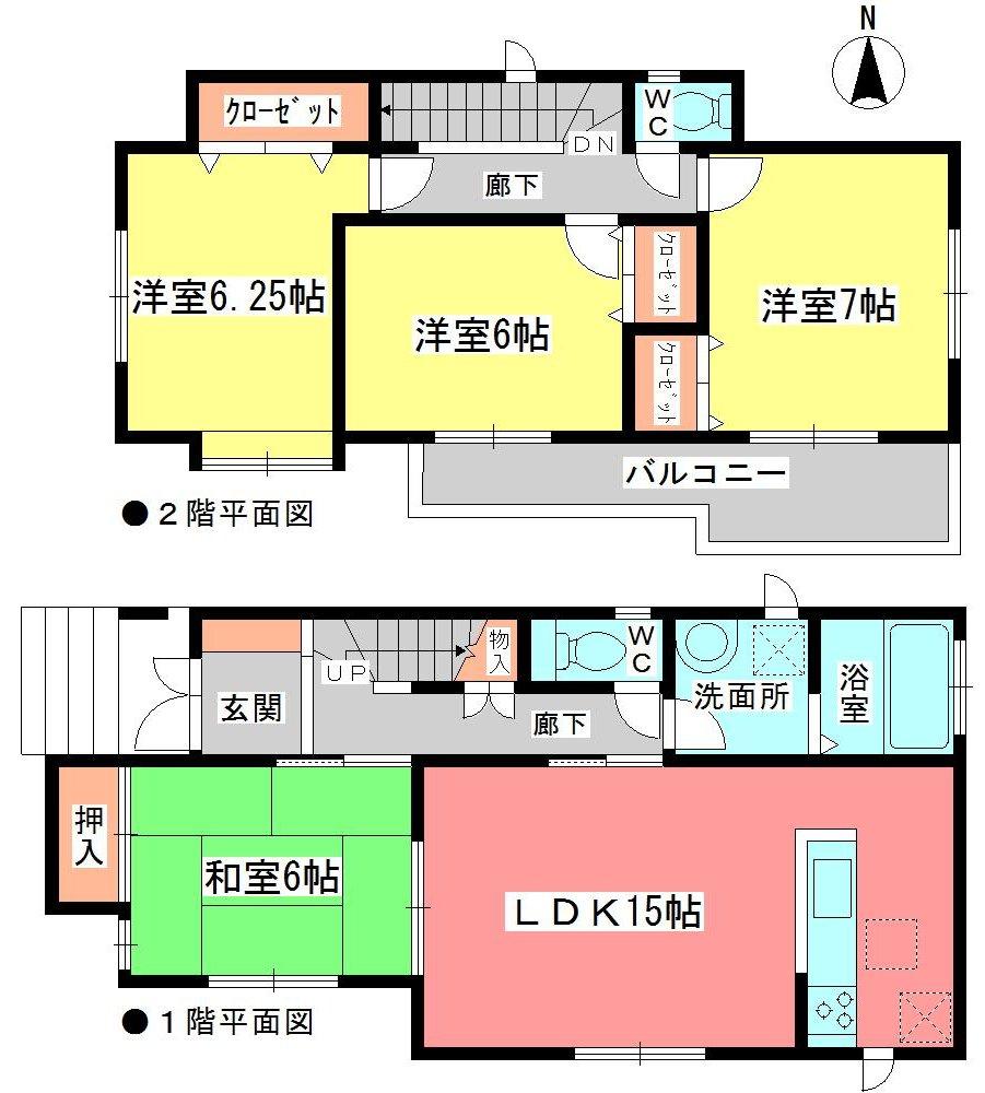 Floor plan. (D Building), Price 32,800,000 yen, 4LDK, Land area 120.99 sq m , Building area 98.14 sq m