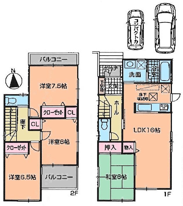 Floor plan. (No. 1 point), Price 36,800,000 yen, 4LDK, Land area 131.71 sq m , Building area 98.01 sq m