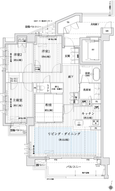 Floor: 4LDK + WIC + TR, the occupied area: 100 sq m, Price: 57.8 million yen