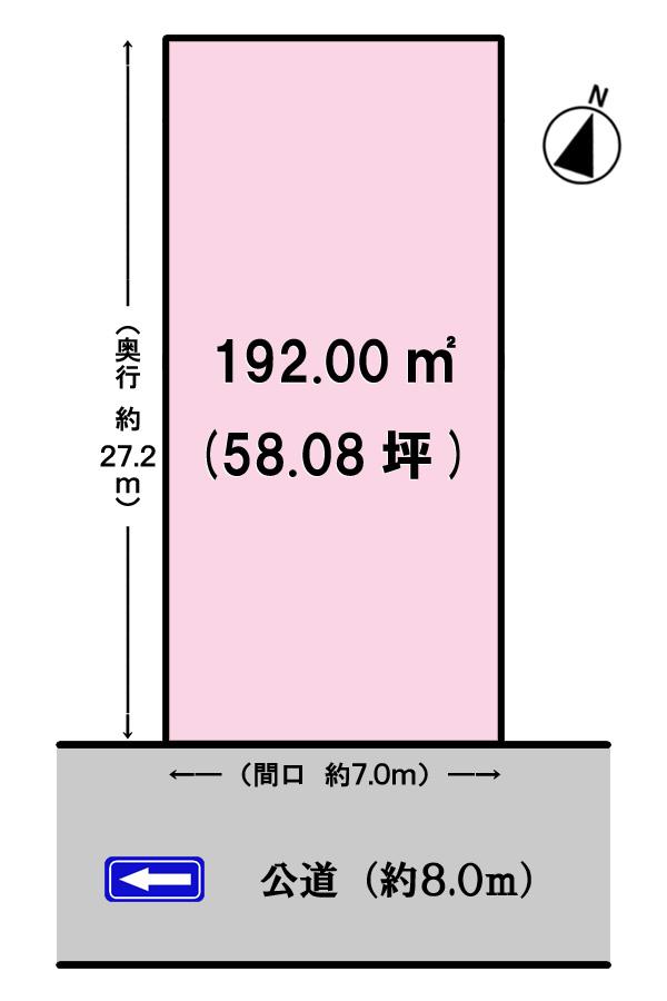 Compartment figure. Land price 48 million yen, Land area 192 sq m
