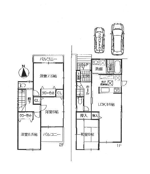 Floor plan. (1 Building), Price 36,800,000 yen, 4LDK, Land area 131.71 sq m , Building area 98.01 sq m