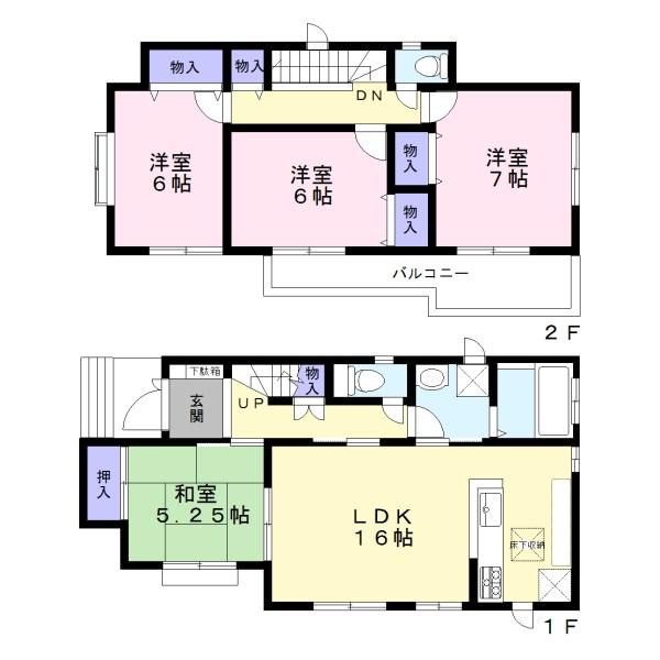 Floor plan. (A section), Price 31,800,000 yen, 4LDK, Land area 113.14 sq m , Building area 98.56 sq m