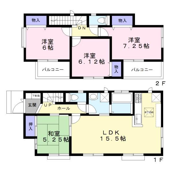 Floor plan. (B section), Price 26,900,000 yen, 4LDK, Land area 124.72 sq m , Building area 96.69 sq m