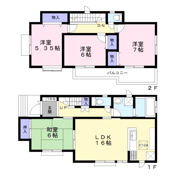 Floor plan. (D section), Price 32,800,000 yen, 4LDK, Land area 120.99 sq m , Building area 98.14 sq m