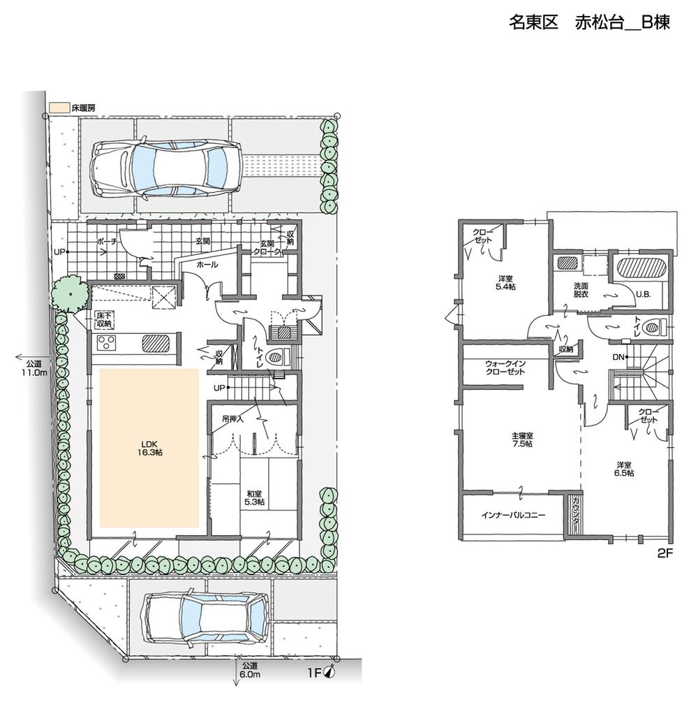 Floor plan. 44,800,000 yen, 3LDK + S (storeroom), Land area 140.32 sq m , Building area 110.77 sq m