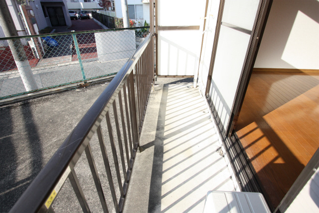 Balcony. It dries laundry immediately. 