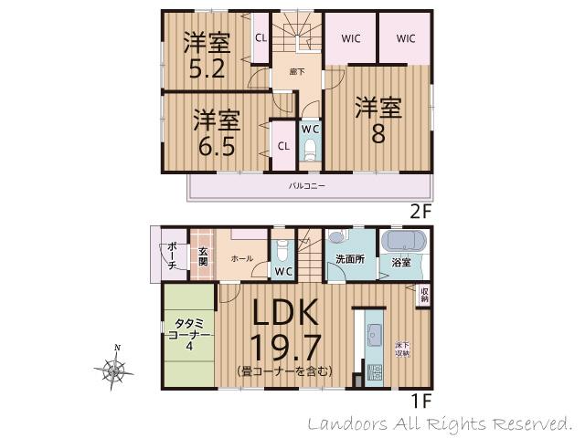 Floor plan. 34,900,000 yen, 4LDK, Land area 127.01 sq m , Building area 97.72 sq m floor plan