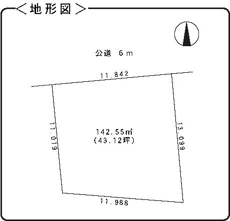 Compartment figure. Land price 21,120,000 yen, Land area 142.55 sq m