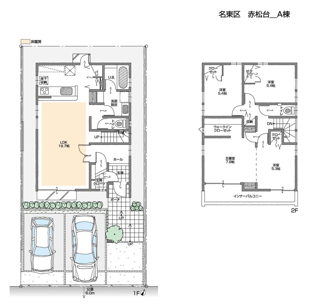 Floor plan. 42,500,000 yen, 3LDK, Land area 141.38 sq m , Building area 108.21 sq m