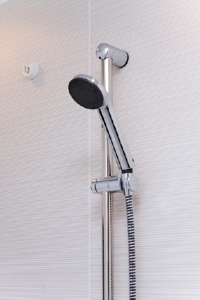 Bathing-wash room.  [Slide shower bar] Moving shower hook up and down in a sliding. In a comfortable position, Be comfortable taking a shower / Same specifications