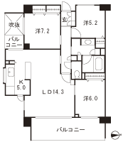 Floor: 3LDK, occupied area: 82.72 sq m, Price: 29.6 million yen