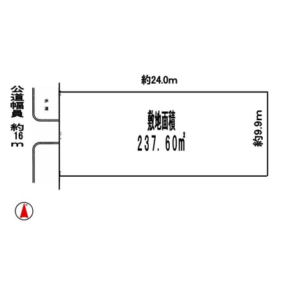 Compartment figure. Land price 55 million yen, Land area 237.6 sq m