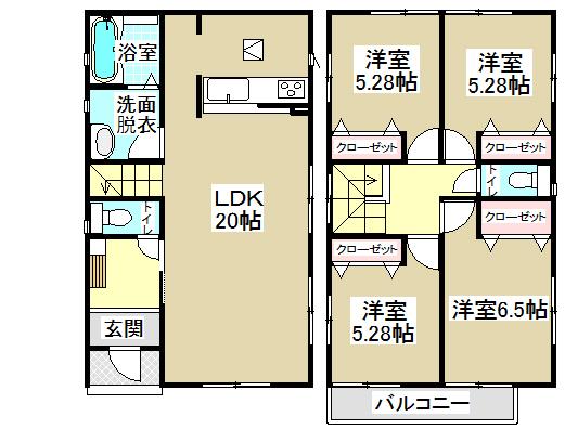Floor plan. 39,800,000 yen, 4LDK, Land area 143.31 sq m , Building area 97.72 sq m