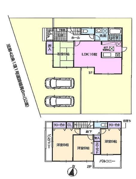 Floor plan. 39,900,000 yen, 4LDK, Land area 185.27 sq m , Building area 98.82 sq m