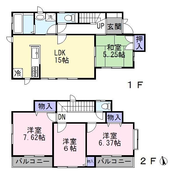 Floor plan. 33,800,000 yen, 4LDK, Land area 130.19 sq m , Building area 95.87 sq m