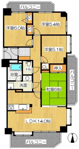Floor plan. 4LDK, Price 19,800,000 yen, Occupied area 86.16 sq m floor plan