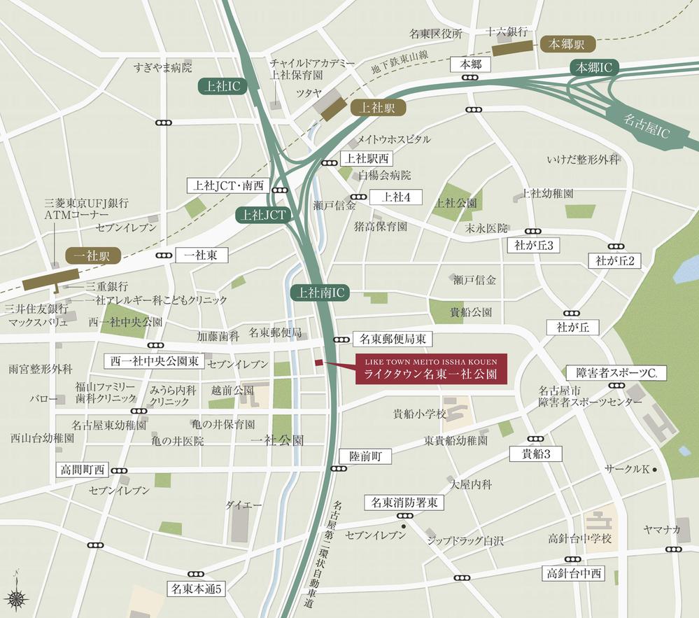 Local guide map. Peripheral guide map
