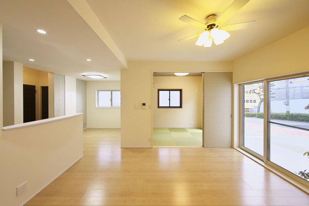 Living. Living room with a high ceiling