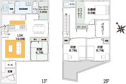 Floor plan. (D Building (Reinforced Concrete)), Price 50,800,000 yen, 4LDK+S, Land area 120.01 sq m , Building area 120.9 sq m