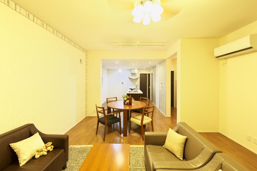 Living. Living room with a high ceiling