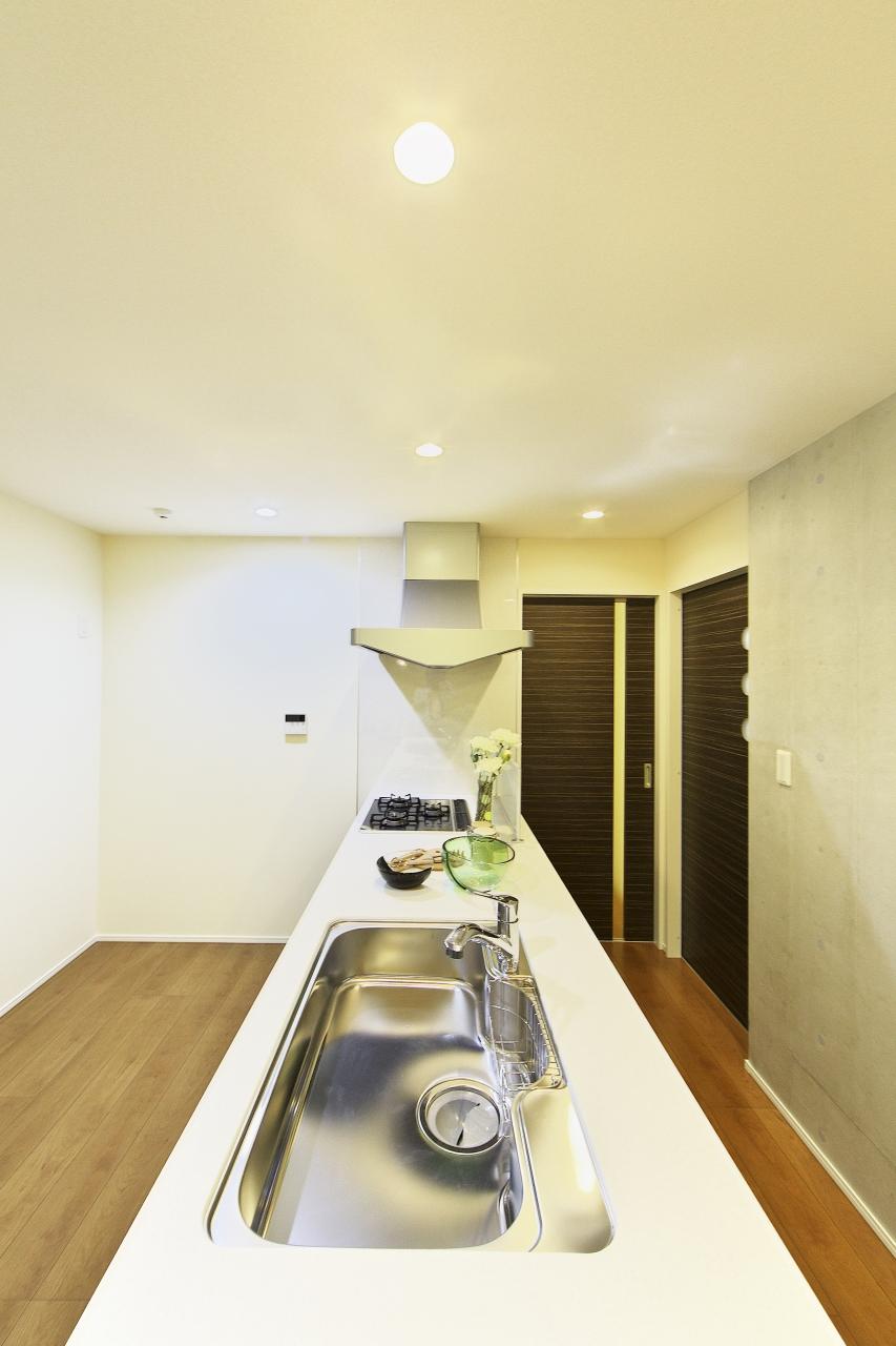 Kitchen. The kitchen is, It has adopted the products of Cleanup. Since the artificial marble it becomes a difficult sticking dirty kitchen material.