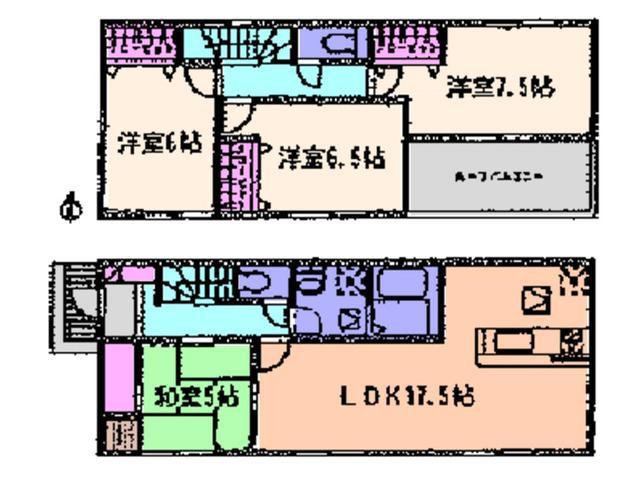 Floor plan. 25,900,000 yen, 4LDK, Land area 163.75 sq m , Building area 99.38 sq m