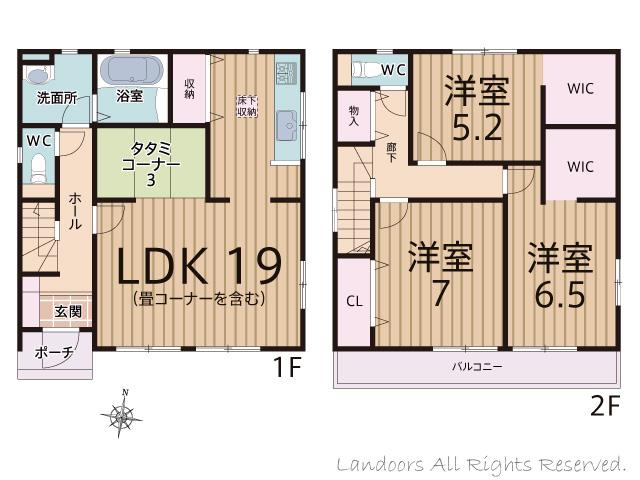 Floor plan. 32,800,000 yen, 4LDK, Land area 138.69 sq m , Building area 98.55 sq m floor plan