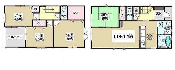 Floor plan. 38,800,000 yen, 4LDK, Land area 141.74 sq m , Building area 102.87 sq m