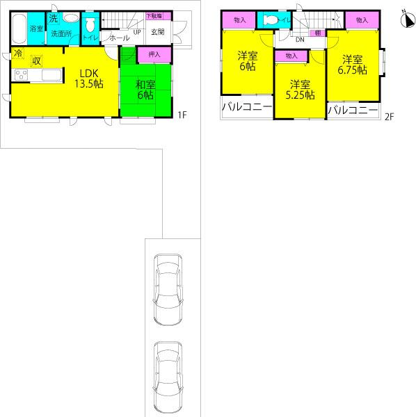 Floor plan. 31,800,000 yen, 4LDK, Land area 131.83 sq m , Building area 90.69 sq m